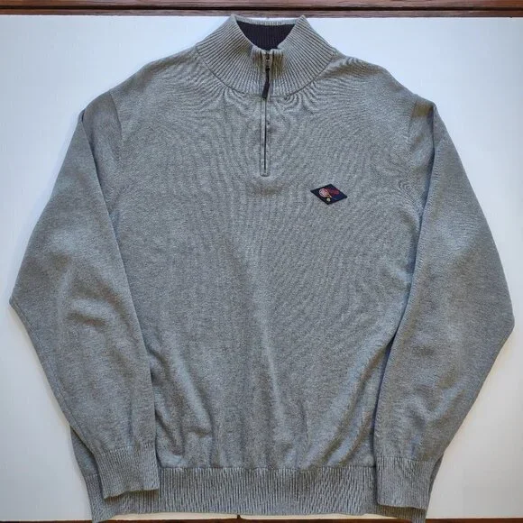 Vintage Lands End Men's 1/4 Zip Pullover Retro Embroidered Tennis Size 46-48 XL - Picture 4 of 7